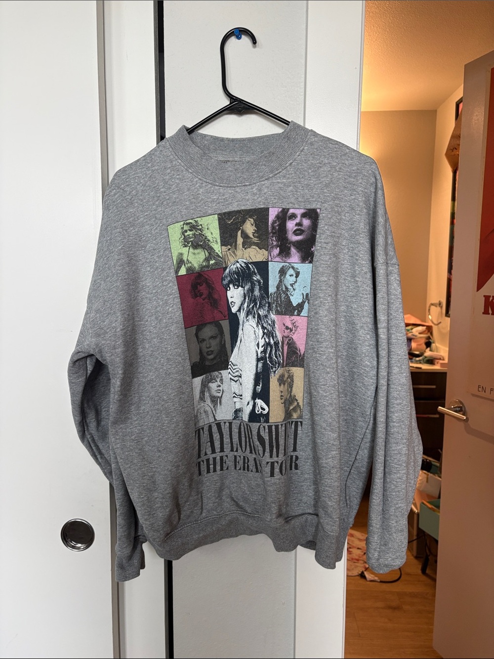 Taylor Swift Gray Multicolor Graphic Crewneck Sweatshirt